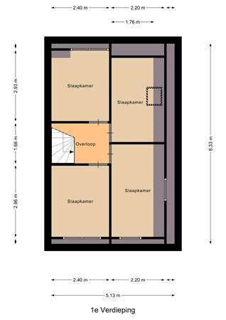Floorplan - Boven Westerdiep 110, 9641 LM Veendam